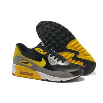 Nike Air Max 90 Hyperfuse Men Gray Yellow Running Shoes Cheap